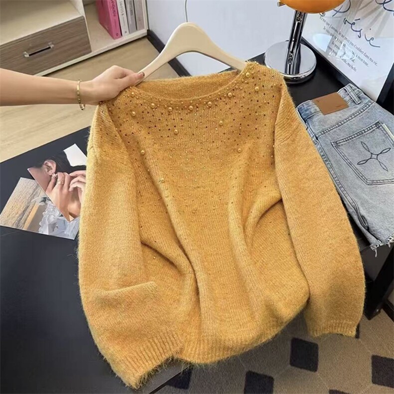 毛衣女冬季加厚外穿内搭套头圆领短款小个子时尚针织衫打底衫上衣，女装针织衫/毛衣，暖姿羊绒