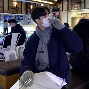 抖音得物 高品质二开 支持退换 25秋冬全棉宽松圆领纯色卫衣HM07图片