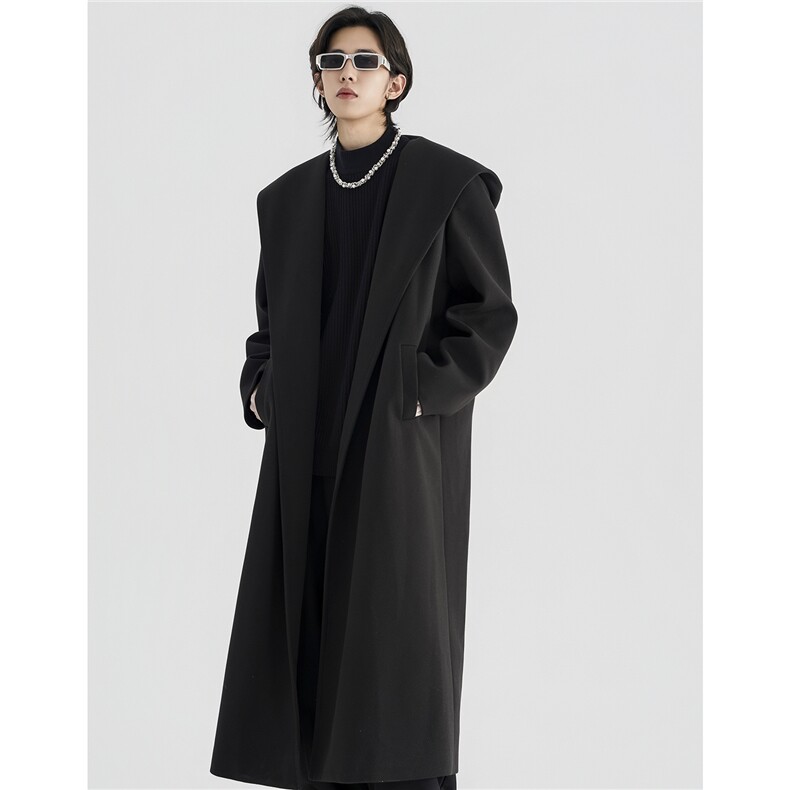 高品质403-DY102-P140控188长款巫师斗篷连帽毛呢大衣男,男装毛呢大衣,星座403（原603-1）