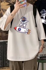 Q11158-P30春夏季七分袖t恤男大码五分袖男短袖中袖，男装T恤，电商A040