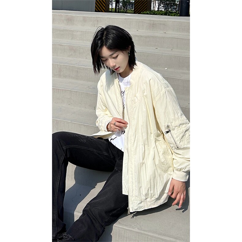 港风大码日系男女户外薄款休闲连帽防晒服XZ213-JKFS03-P75控98,男装防晒衣,星座213