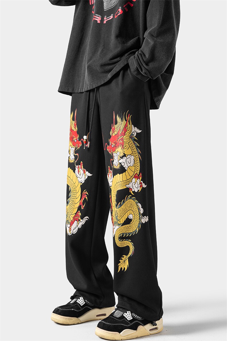 2024春季新款无影墙大码龙年本命年风卫裤M-5XHK24150-P60,男装休闲裤,电商A022