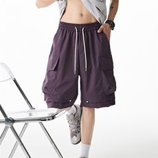M-8XL夏季宽松大码冰感工装短裤五分裤XZ109-K2366-TP38，男装牛仔裤，星座109
