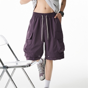 M-8XL 夏季宽松大码冰感工装短裤五分裤XZ109-K2366-TP38图片