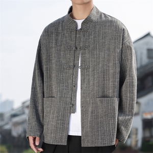 2026春季新款男装风唐装盘扣衬衫新中式汉服衬衣 C167-P65图片