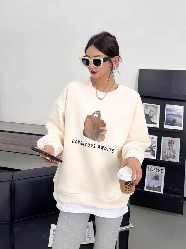 时尚休闲潮流加绒卫衣，女装卫衣/绒衫，泽妤