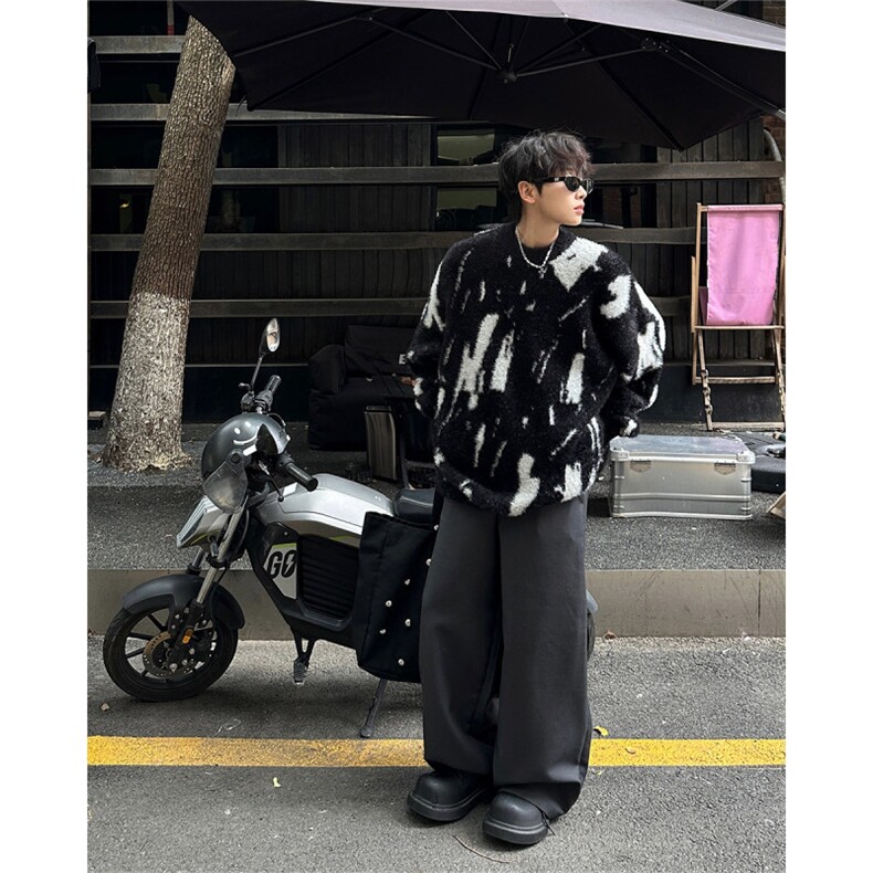 情侣圆领仿貂毛针织毛衣A367M2412P65控88,男装针织衫/毛衣,电商A367