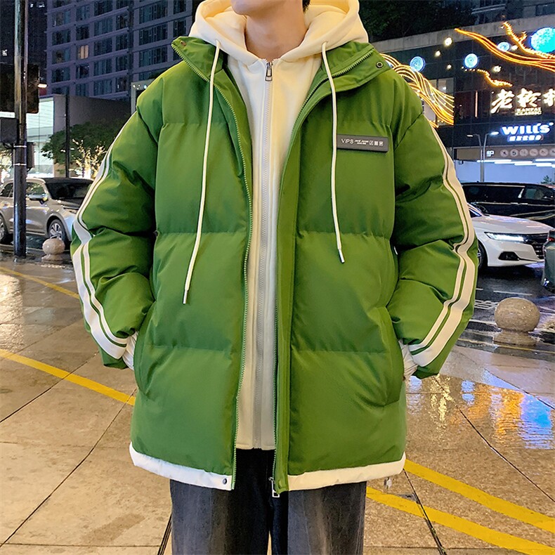 港风夜景潮牌新款织带连帽棉服潮流保暖棉衣M082-P100控139,男装棉衣,星座717