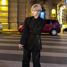 （自家图）网红炸街金属卡扣西服外套西装1389-P105，男装西服，星座910-5