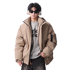 棉服男冬季新款港风宽松连帽棉衣MF9006-P90，男装棉衣，星座214-3