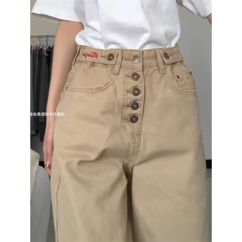 新款美式高街cleanfit直筒牛仔裤女高级感百搭阔腿裤LB51099-P53图片