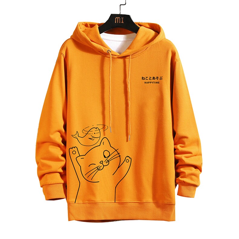 WY2133-P40加绒P45纯棉连帽卫衣男大码运动帽衫宽松薄外套,男装卫衣,电商A040A