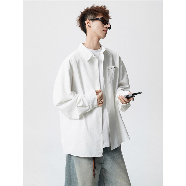 CS1121-特批28控58秋季新款冰丝面料长袖衬衫防晒透气衬衫,男装防晒衣,电商A059