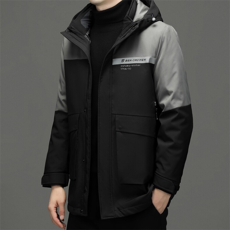 BNA2195钱塘2020-2中年男士冬季新款厚款商务休闲简约羽绒服P330,男装羽绒服,钱塘207-2