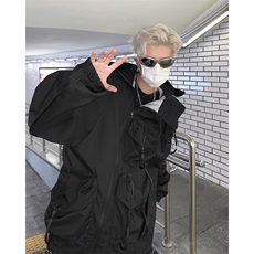 潮牌户外机能情侣冲锋衣夹克设计感运动外套W7725-P78，男装夹克，星座512-3
