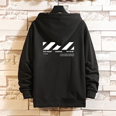 WY2128-P40加绒P45纯连帽卫衣男大码运动帽衫宽松薄外套，男装卫衣，电商A040A