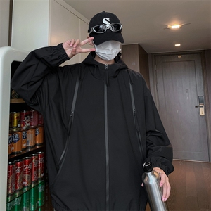 网红风男士潮牌大码防水棒球领冲锋衣二开a406 jk1208 特p71图片
