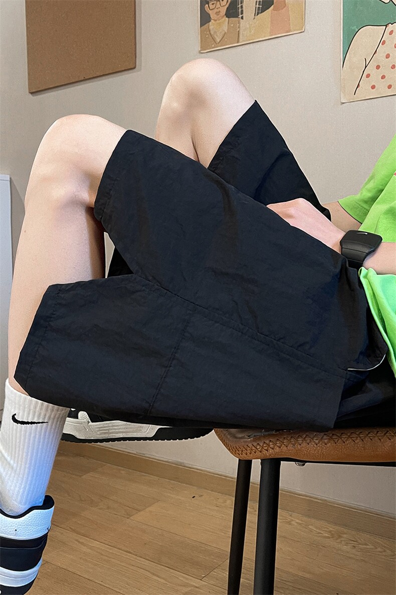 8XL-M特大码短裤男多巴胺冰丝裤户外速干五分裤工装裤DK1524P25,男装休闲裤,电商D206-1