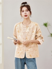 现货2026年春季中式新款时尚简约短外套款号62316，女装短外套，靓衣阁