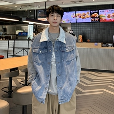MJ205J-p65-限价98M-5XL加绒羊羔绒毛毯平铺牛仔马甲工装ins，男装工装外套，星座116