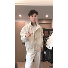 26春装新款美拉德立领飞行夹克boxy廓形休闲百搭外套上衣JK6500，男装夹克，电商A486