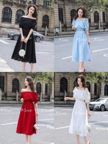 夏季新款连衣裙，女装连衣裙，米社