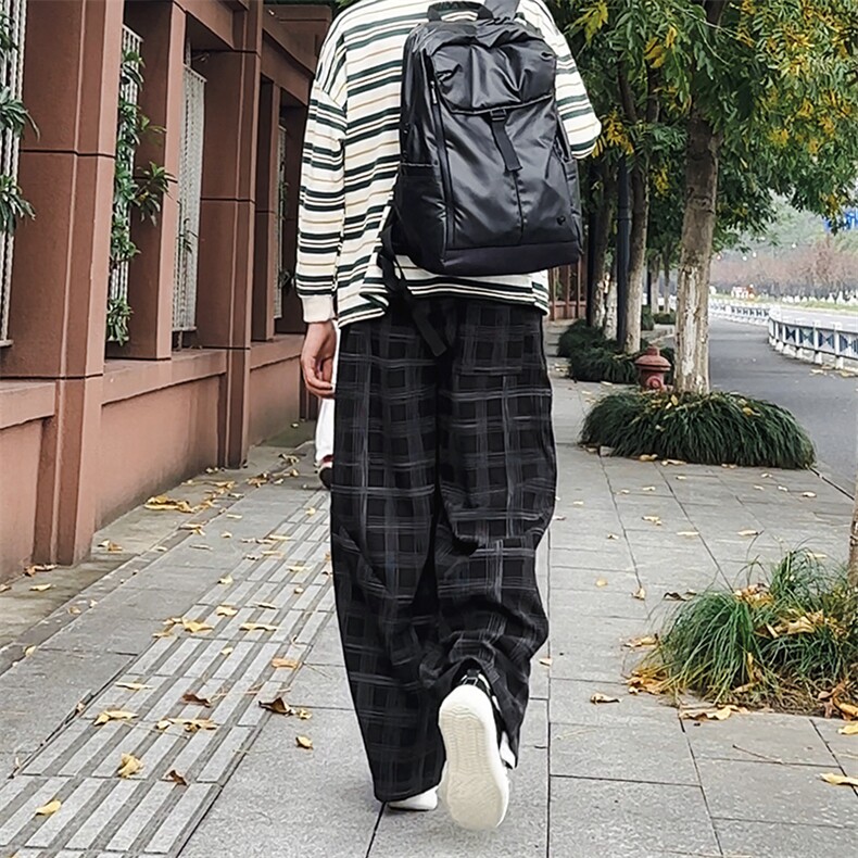 加绒卫裤肌理感格纹休闲裤男2025搭配卫衣毛衣日系裤子1030/P55,男装休闲裤,星座1412-2