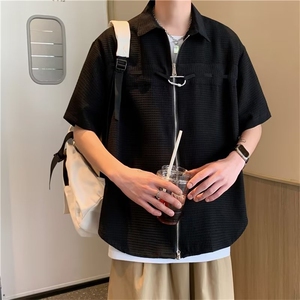 衬衫男韩版潮流短袖痞子帅气2026夏季新款ins宽松外套CY287-P35图片