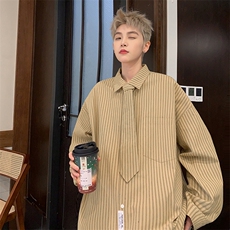 摆拍图-B225-C6096-P78-X98--美式复古·领结衬衫-全棉，男装衬衫，电商B225