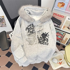 秋冬新款美式蝴蝶字母印花连帽卫衣男女宽松潮男女上衣WYT51P57，男装卫衣，星座1013-5