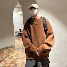 高质量！秋冬季半高领毛衣男士加绒加厚线衣男针织衫男MY00-P42，男装针织衫/毛衣，电商B367