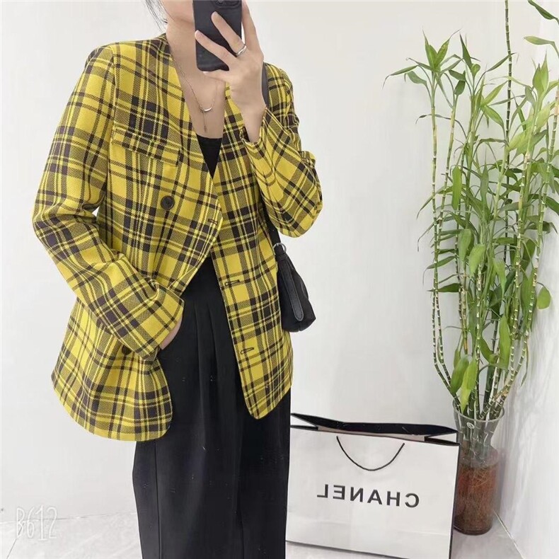 〖现货〗韩版格子西装，女装西装，悠奈尔