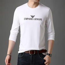 主推款！长袖T恤男春秋季圆领薄款上衣服韩版中年男士卫衣体恤衫，男装T恤，钱塘6003（原4033）