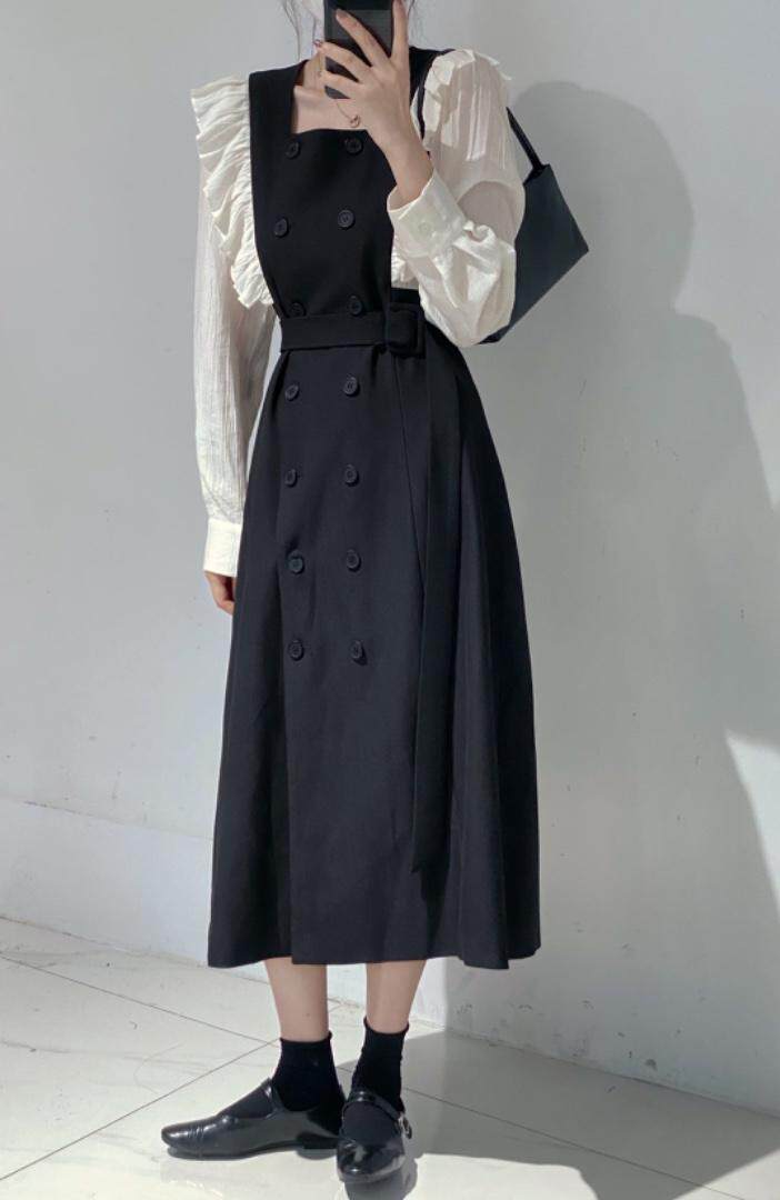 拼接连衣裙，女装连衣裙，驿谷