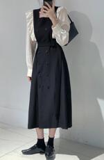 拼接连衣裙，女装连衣裙，驿谷