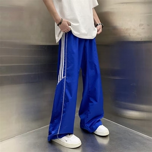 潮新款夏季日系潮流长裤时尚潮牌中腰休闲裤男青春流行宽松型图片