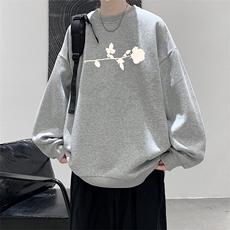 春季圆领卫衣男大码韩版宽松长袖外套S6360-P28，男装卫衣，电商A040