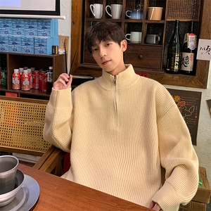 男士针织拉链外套夹克纯色毛衣男A367 MK05 特P45图片