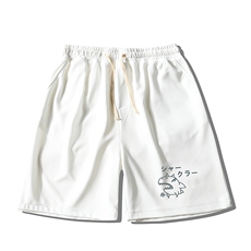 MK37092-P15冰丝短裤男士大码宽松休闲五分裤男运动中裤港风，男装休闲裤，电商A040