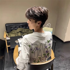万针全刺绣工艺抖音得物高品质260克重磅纯棉双纱美式高街短袖T恤，男装T恤，电商A486-1