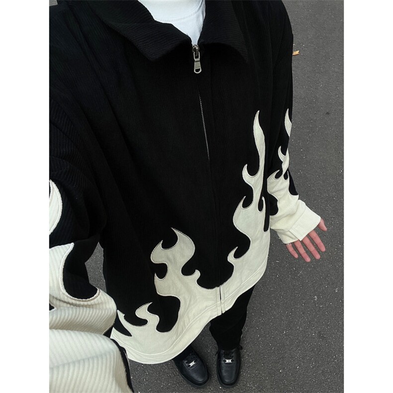 【有货】火焰灯芯绒外套男高级感美式夹克JK7801LL-特P70图片