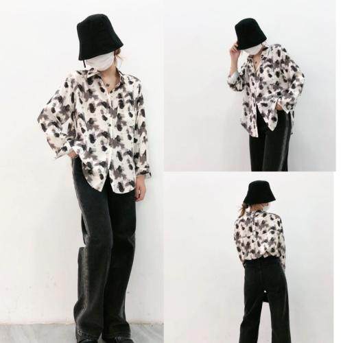 豹纹衬衫，女装衬衫，DL 迪黎