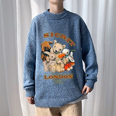 M19216-P45加绒款-P65加厚加绒毛衣男大码毛线衣男针织衫男线衫，男装针织衫/毛衣，电商A040