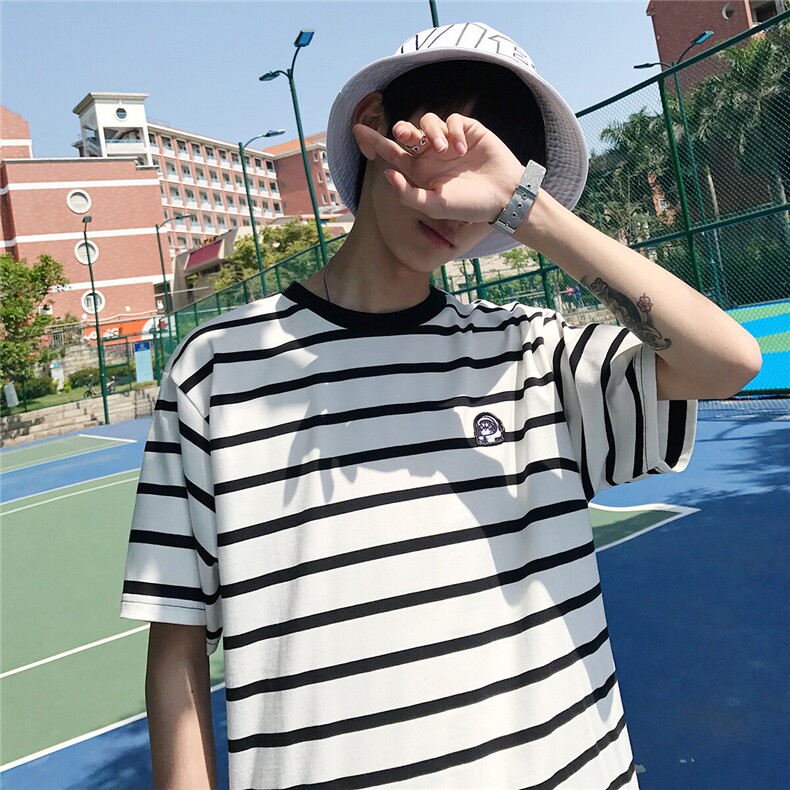 1图案已注册港风日系休闲情侣潮大码风短袖T恤男7580P35，男装T恤，星座226-2