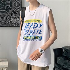 夏季港风宽松青少年休闲背心TC1107-P25，男装T恤，星座717