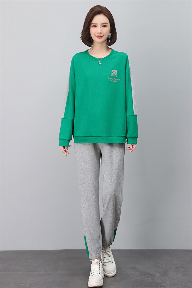 时尚休闲女装套装秋季新款宽松显瘦运动服舒适百搭两件套,女装套装/套裙,悦见她
