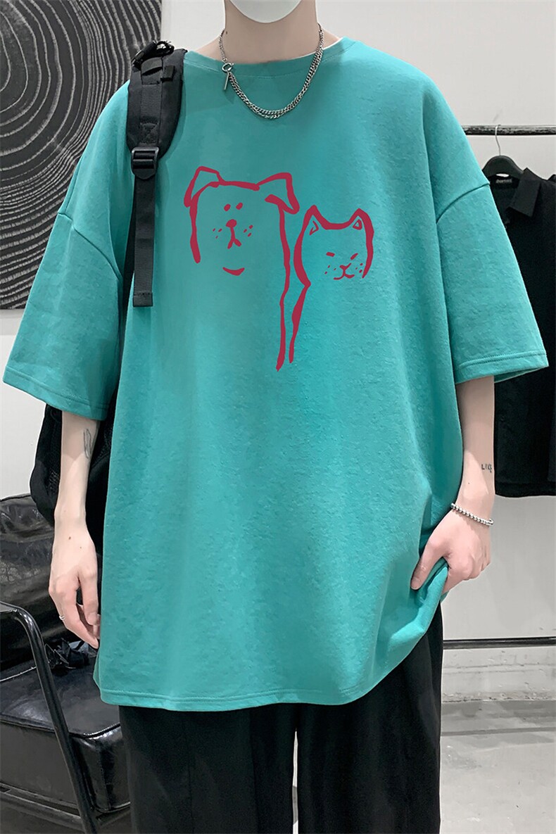 230g重磅纯棉短袖t恤男大码半袖半截袖DX17378-P20,男装T恤,电商A040