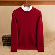 秋冬季35%休闲基础款12针男士圆领衫男装，男装羊绒套衫，佑昭祥羊绒