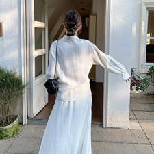 新款设计感衬衫半身裙两件套5542P175K288，女装套装/套裙，2C176