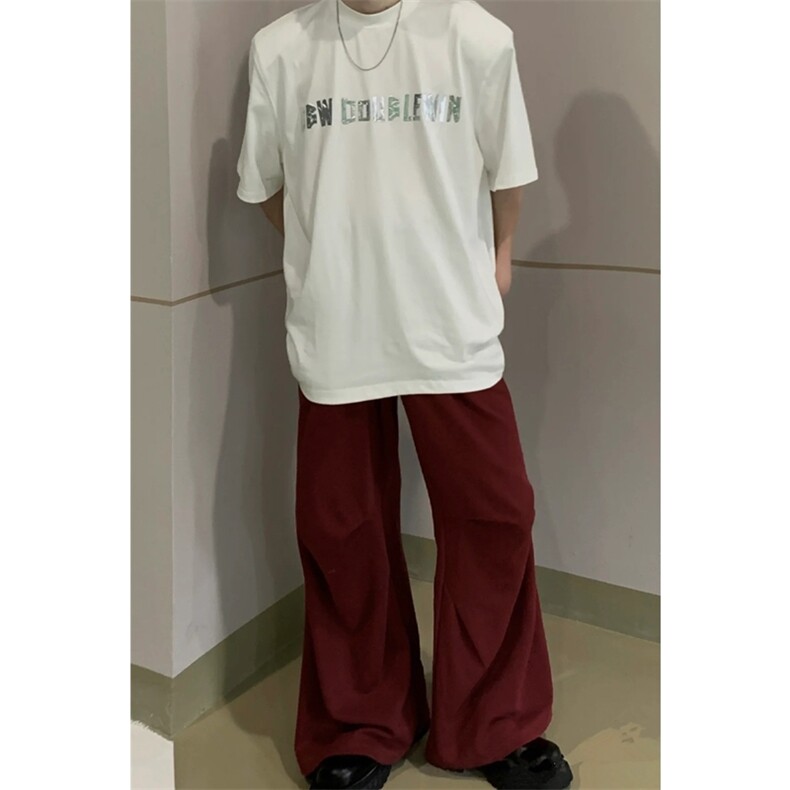 巴家重磅短袖垫肩T恤软金属立体印花宽松体恤1213-T2429-P35,男装T恤,星座1213